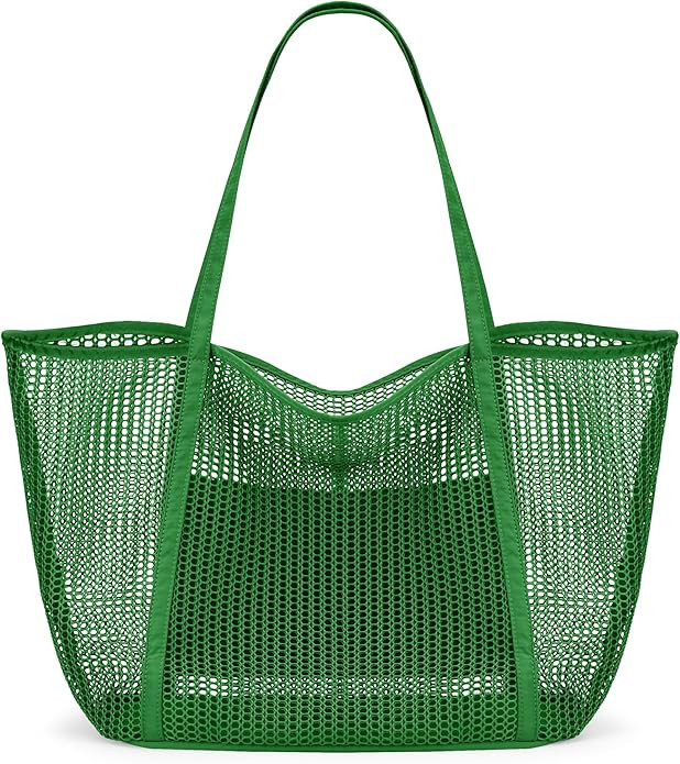 KALIDI FANCY FOREST Beach Mesh Tote Bag, Womens Shoulder handbag MAX 27L Grocery Bag | Amazon (US)