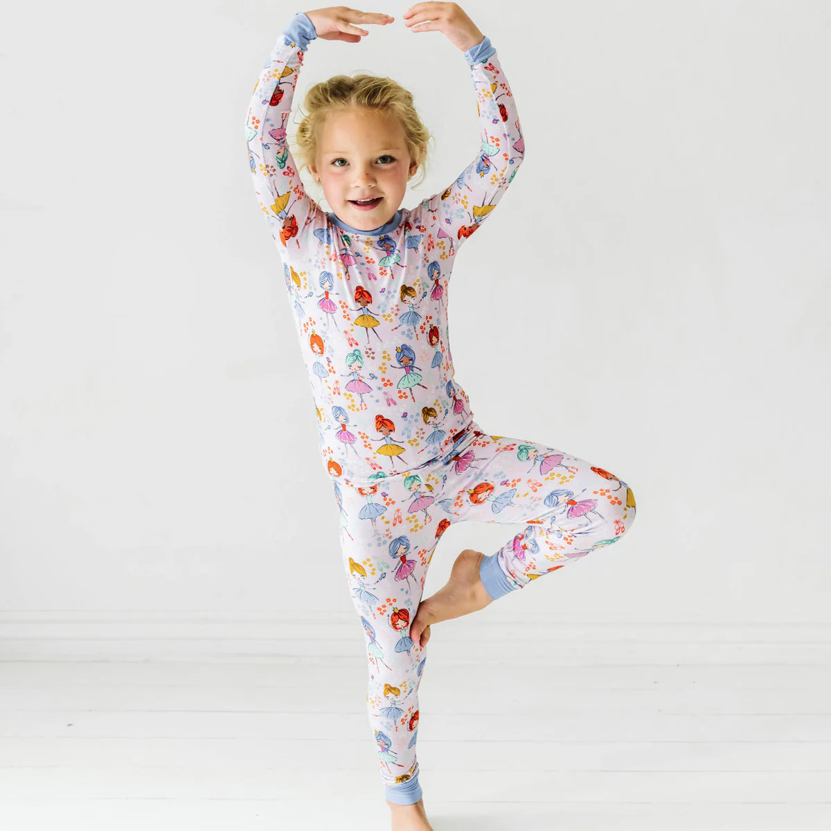 Prima Ballerina Two-Piece Bamboo Viscose Pajama Set | Little Sleepies