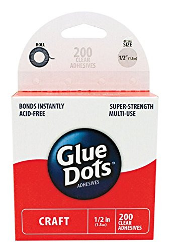 Glue Dots Double-Sided Craft Dots, 1/2'', Clear, Roll of 200 (08165E) | Amazon (US)