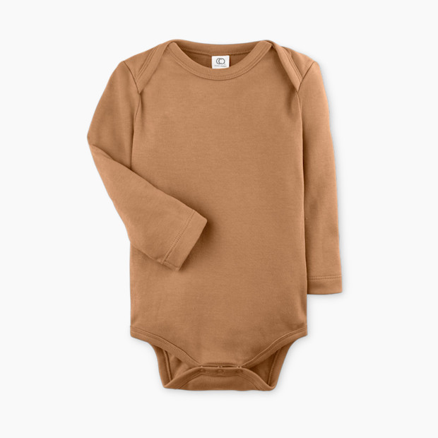 Colored Organics Long-Sleeve Bodysuit in Ginger Size 6-12M | 100% Organic | Babylist