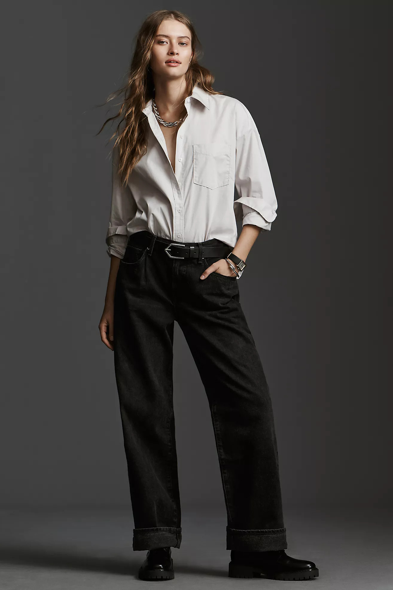 AGOLDE Fusion Mid-Rise Relaxed Leg Jeans | Anthropologie (US)