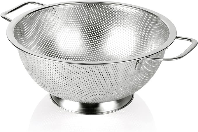 Colander Stainless Steel 3-Quart, Strainer for Kitchen Food, Dishwasher Safe | Amazon (US)