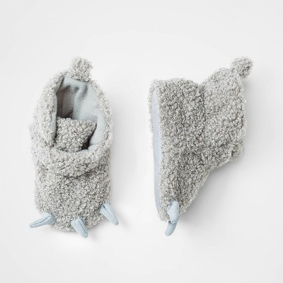 Baby Boys' Bear Booties - Cloud Island™ Gray | Target