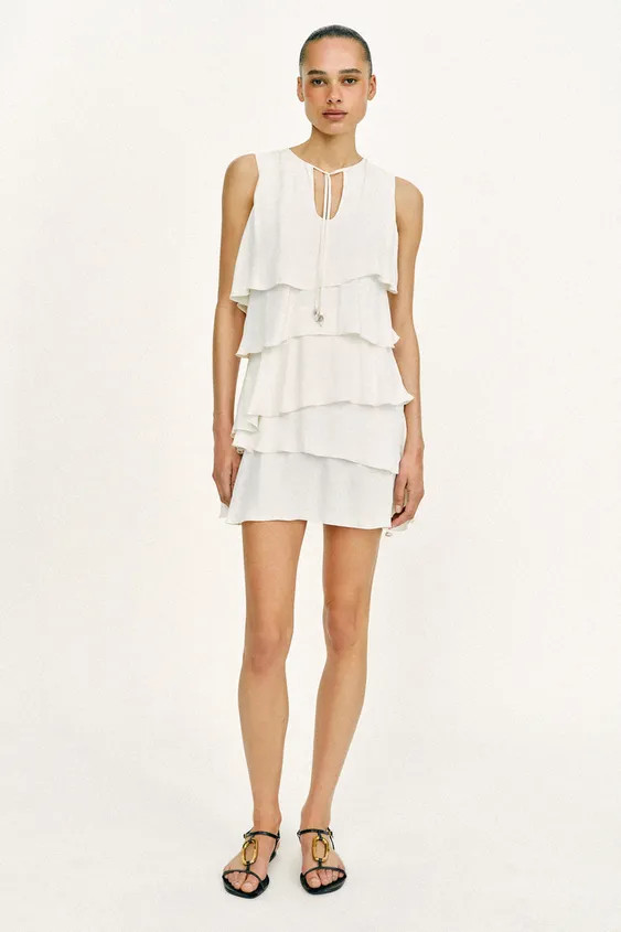 SHORT RUFFLED DRESS | Zara UK