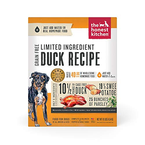 The Honest Kitchen Dehydrated Limited Ingredient Duck Dog Food, 10 lb Box | Amazon (US)