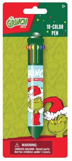Grinch Christmas 10-Color Pen, 1 Count | Walmart (US)