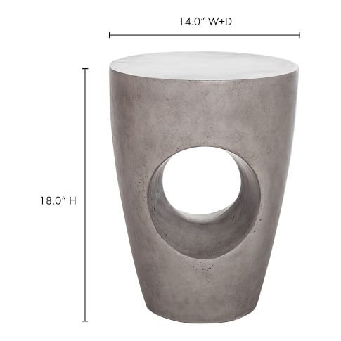 Cutout Sculptural Outdoor Stool (14") | West Elm (US)