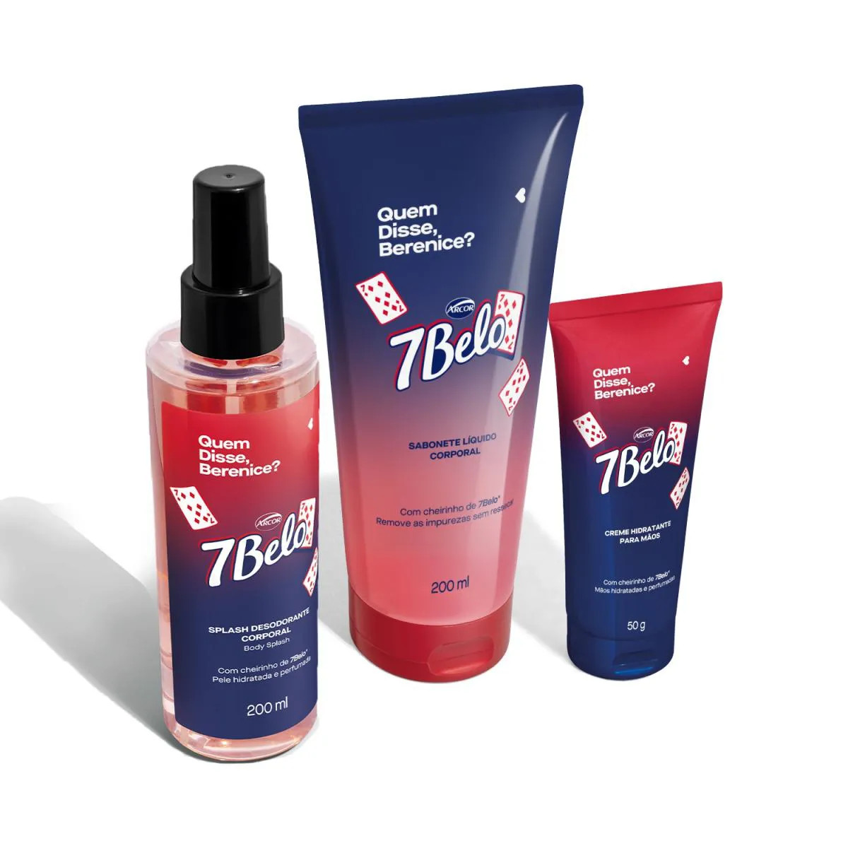 7Belo: Body Splash 200Ml + Sabonete Líquido 200Ml + Creme Para Mãos 50G | DrogaRaia (BR)