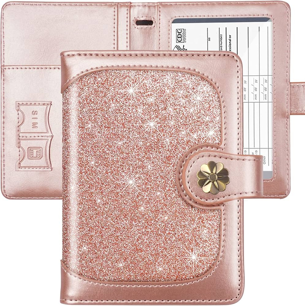 Passport Vaccine Card Holder,Traveling Passport Cover with CDC Vaccination Card Slot RFID Blockin... | Amazon (US)