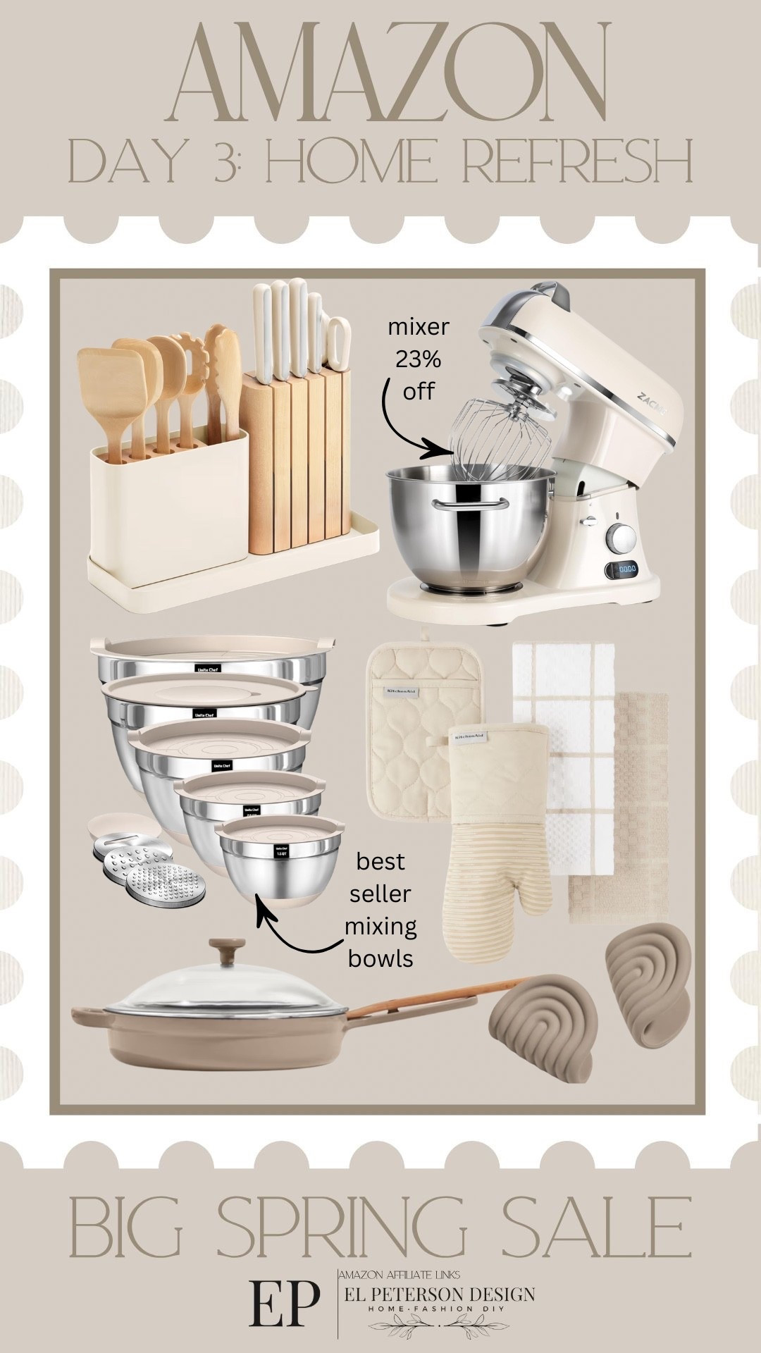 Amazon Big Spring Sale
Day 3: Home Refresh
Mixer
Mixing bowl
Pan
Kitchen mitts and towels
Hot grip holders 


#LTKSaleAlert #LTKHome