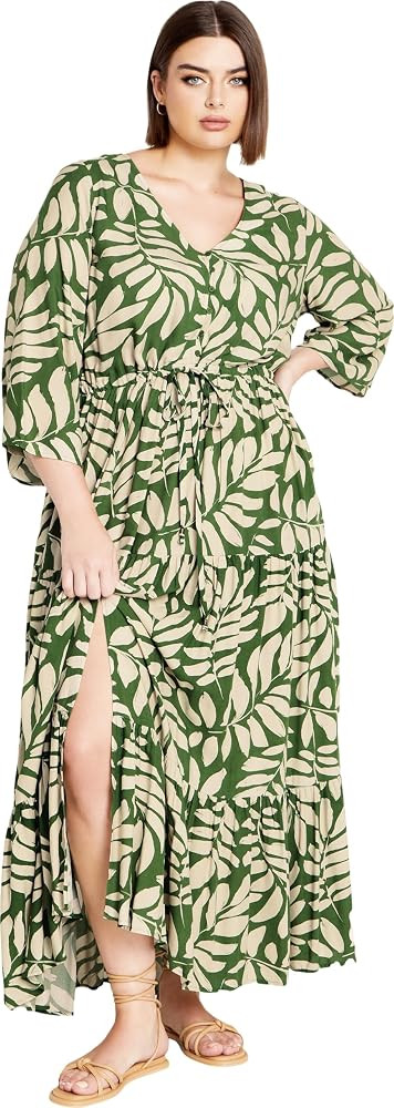 City Chic Plus Size Dress, Endless Sun Print Maxi Dress | Amazon (US)