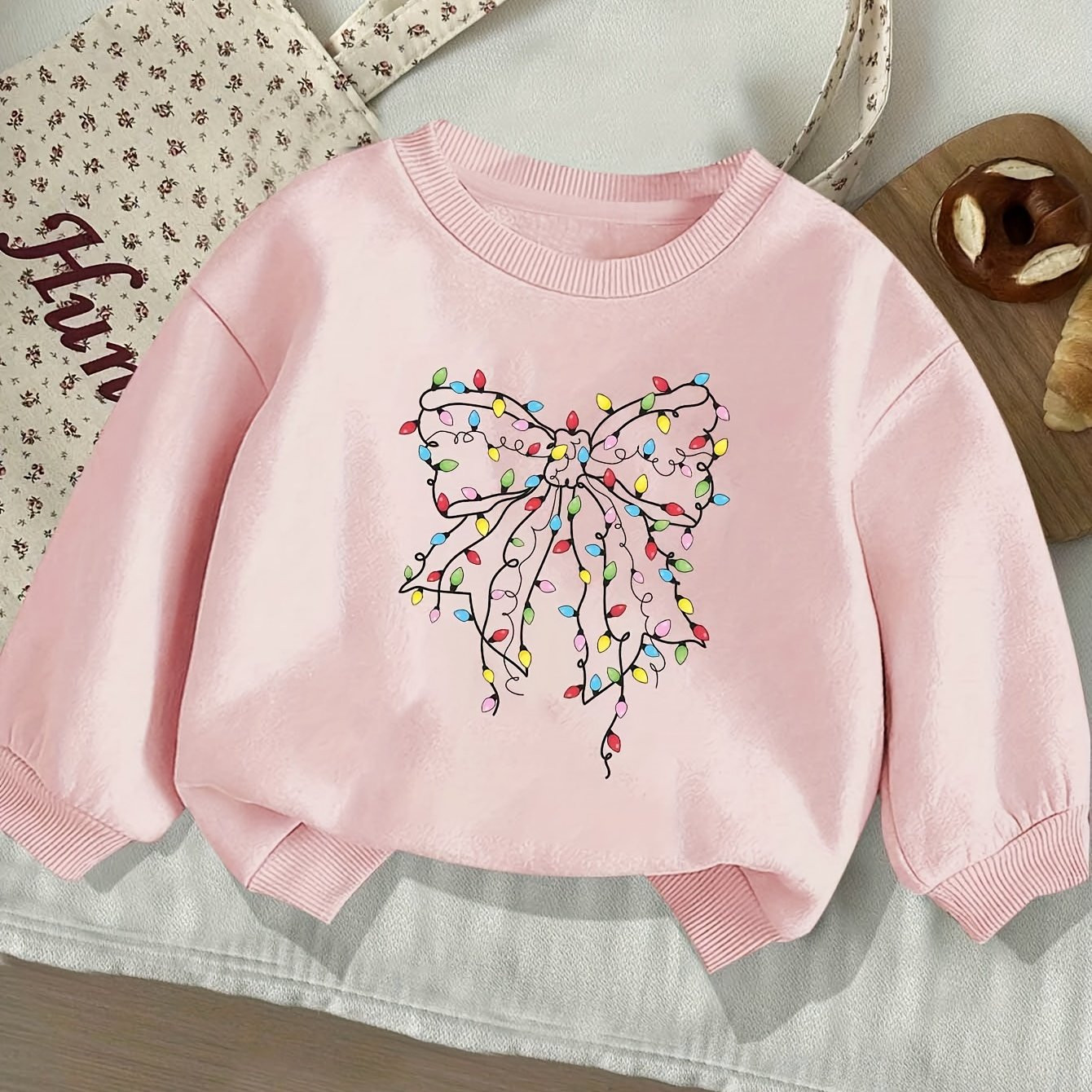 girls' christmas tree pattern sweatshirt casual round neck - Temu | Temu Affiliate Program