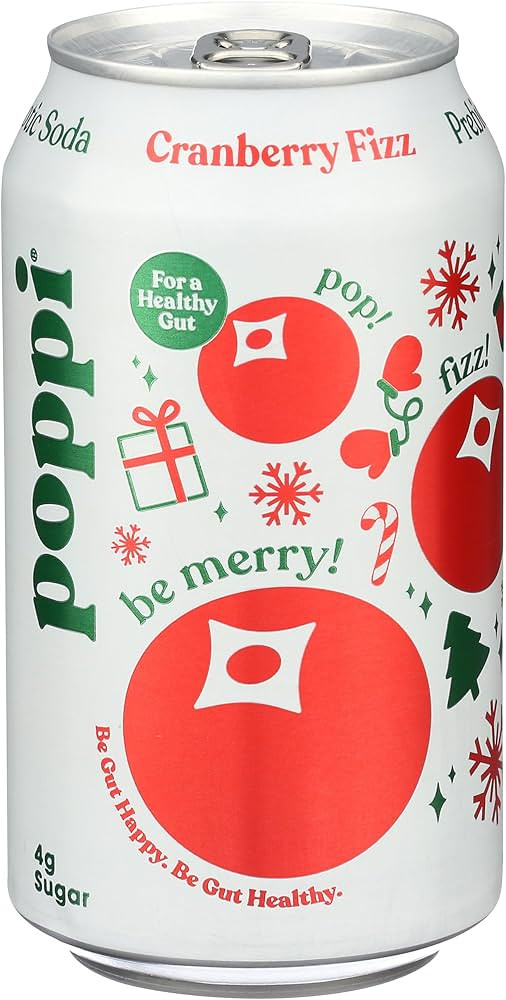 Poppi Cranberry Fizz Prebiotic Soda Sgl Can, 12 FZ | Amazon (US)