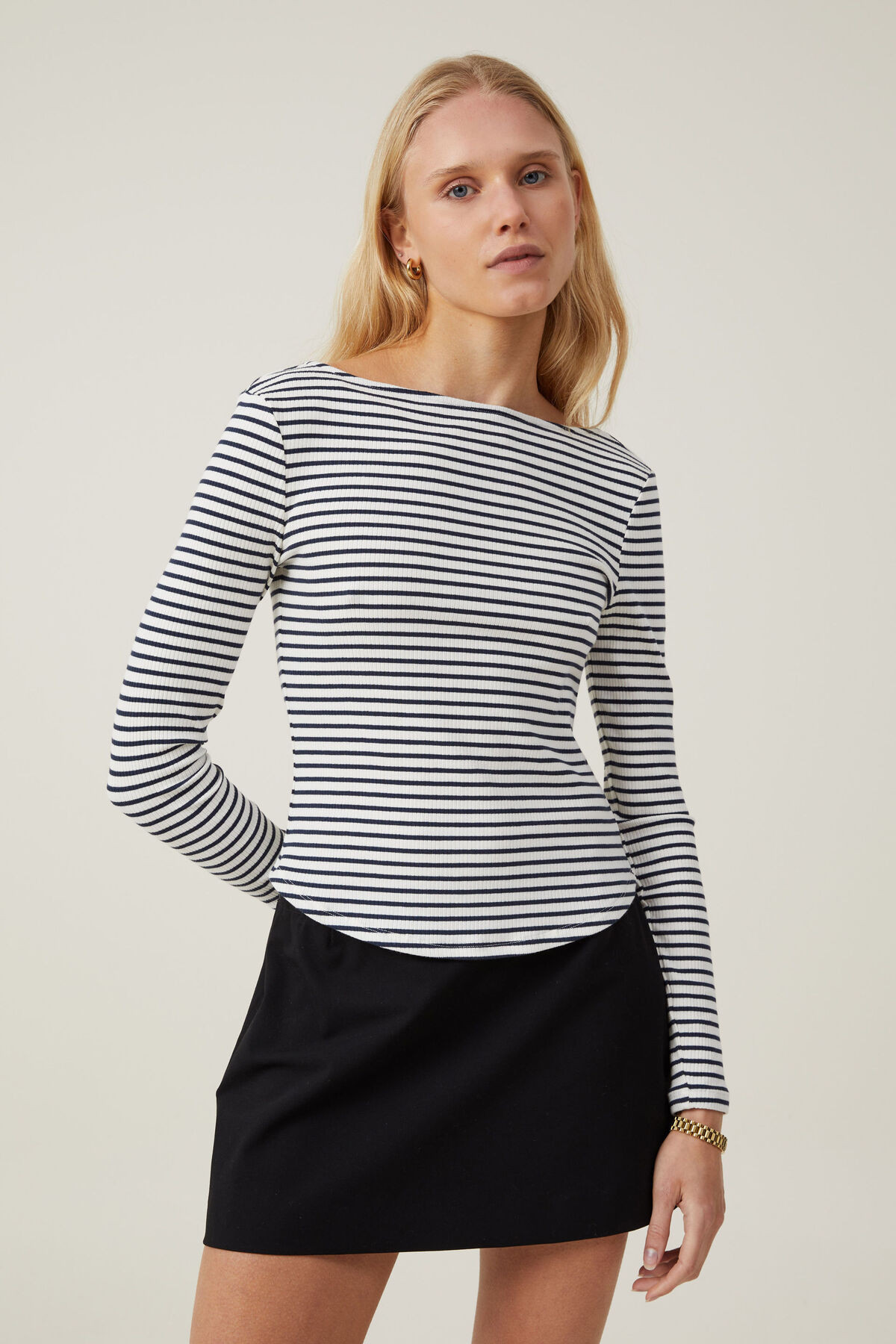 Margot Boat Neck Long Sleeve Top | Cotton On (ANZ)