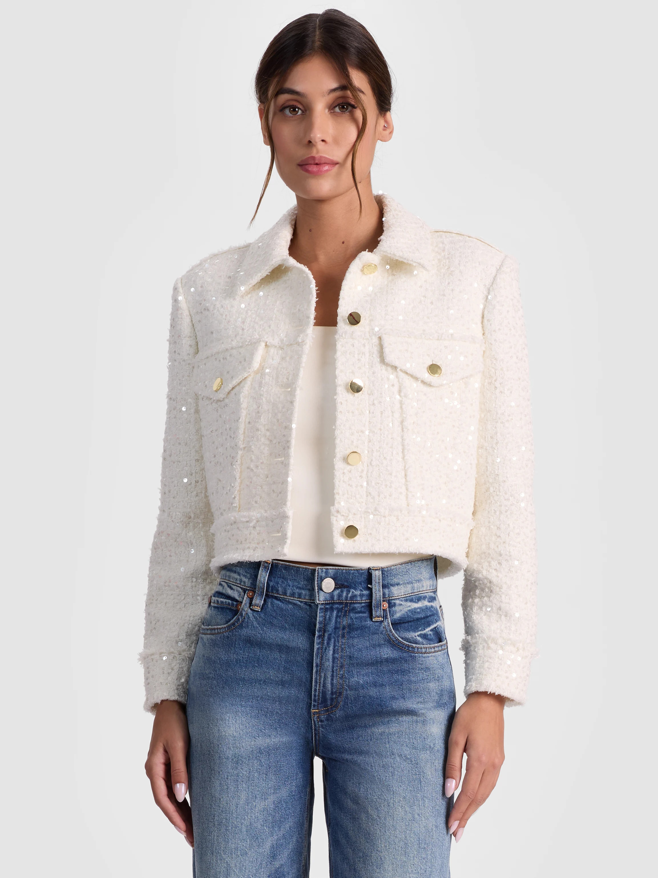 alice + olivia CHLOE TWEED JACKET | Alice + Olivia