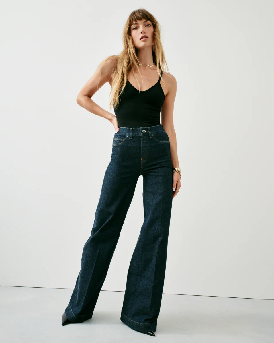 SPANXshape™ EveryWear Wide Leg Jeans, Raw Indigo | Spanx