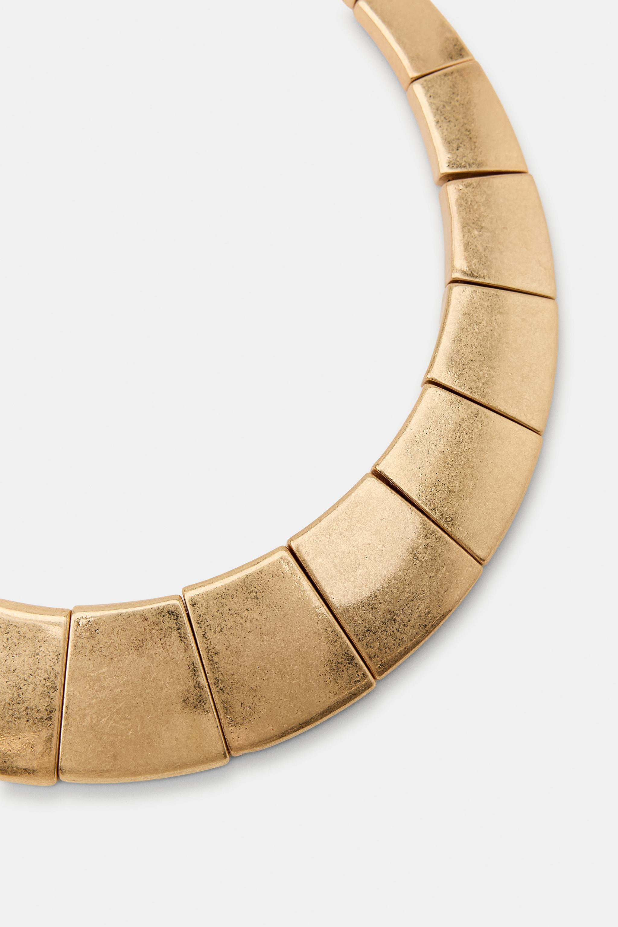 GEOMETRIC METAL PIECES NECKLACE | Zara US