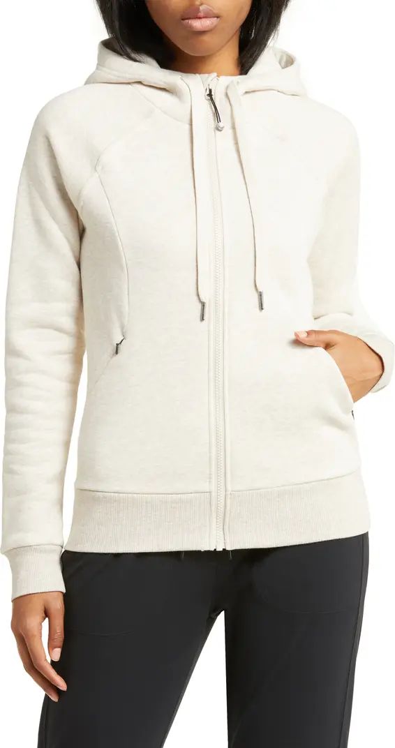 Cara Curve Zip-Up Fleece Hoodie | Nordstrom