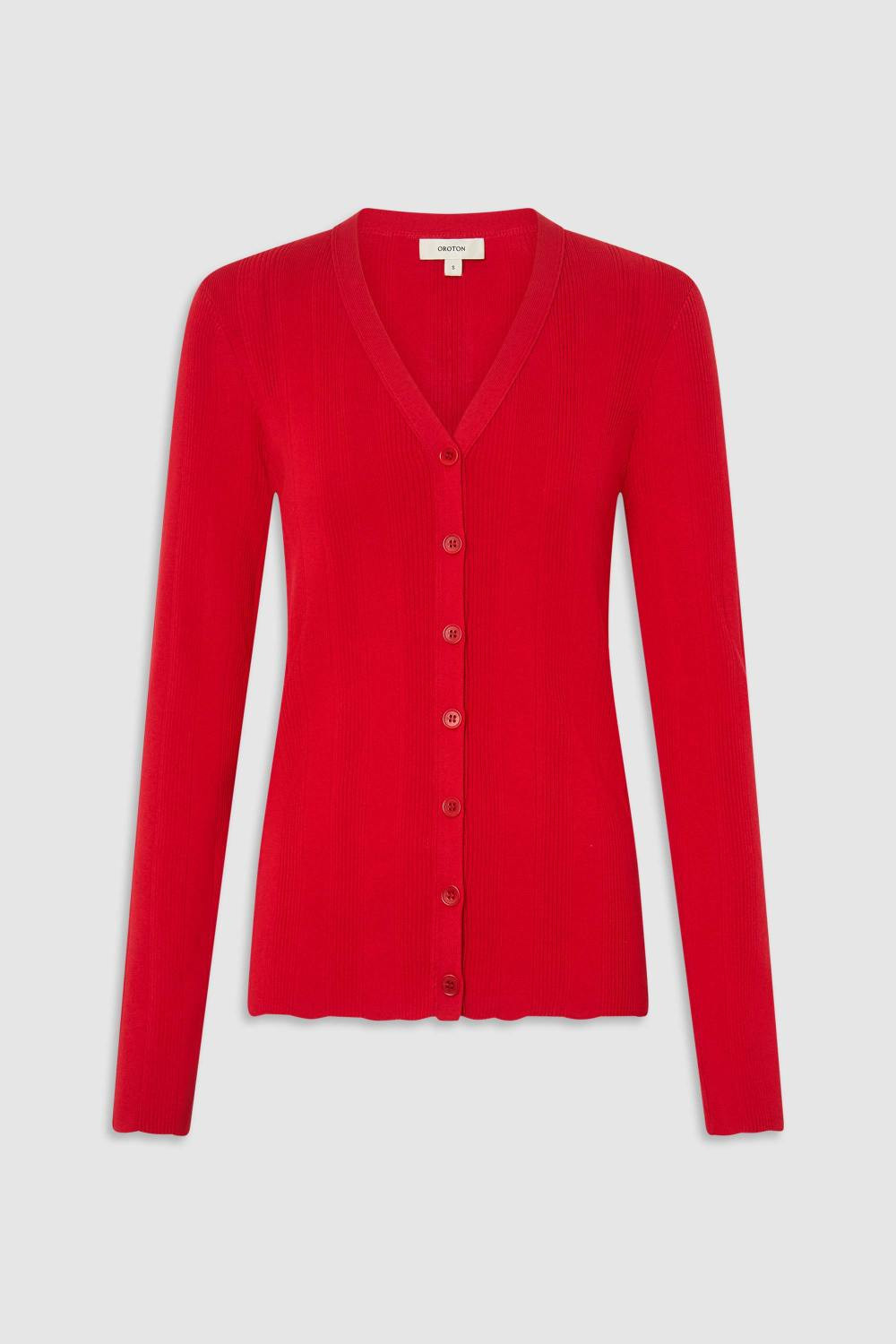 Ribbed Cardigan | Oroton