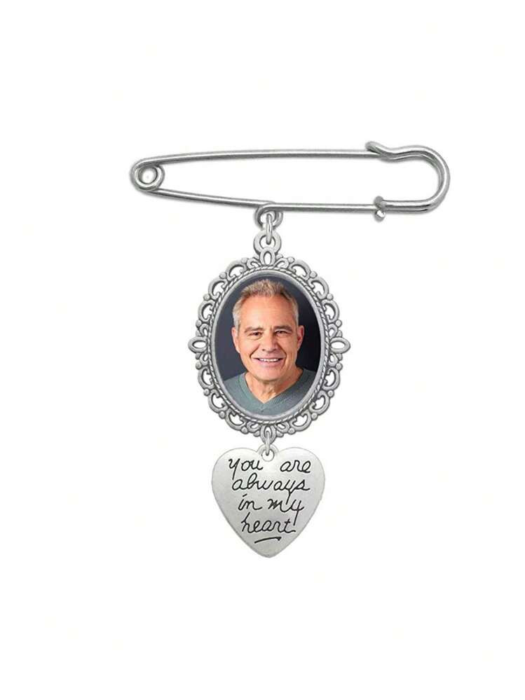 1pc Family Photo Jewelry Brooch Pendant With Gemstone & Glass Crystal Frame, Home Decoration, Anniversary Gift For Family And Friends, The Best Souvenir Gift,Home Decor ,Room Decor,Wall Decor Gifts Birthday Graduation | SHEIN