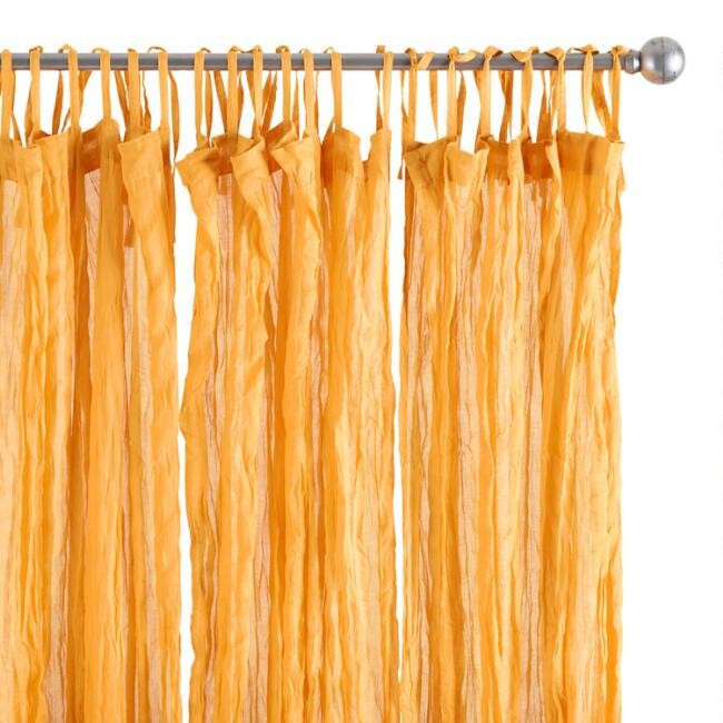 Cotton Crinkle Voile Curtains Set of 2 | World Market