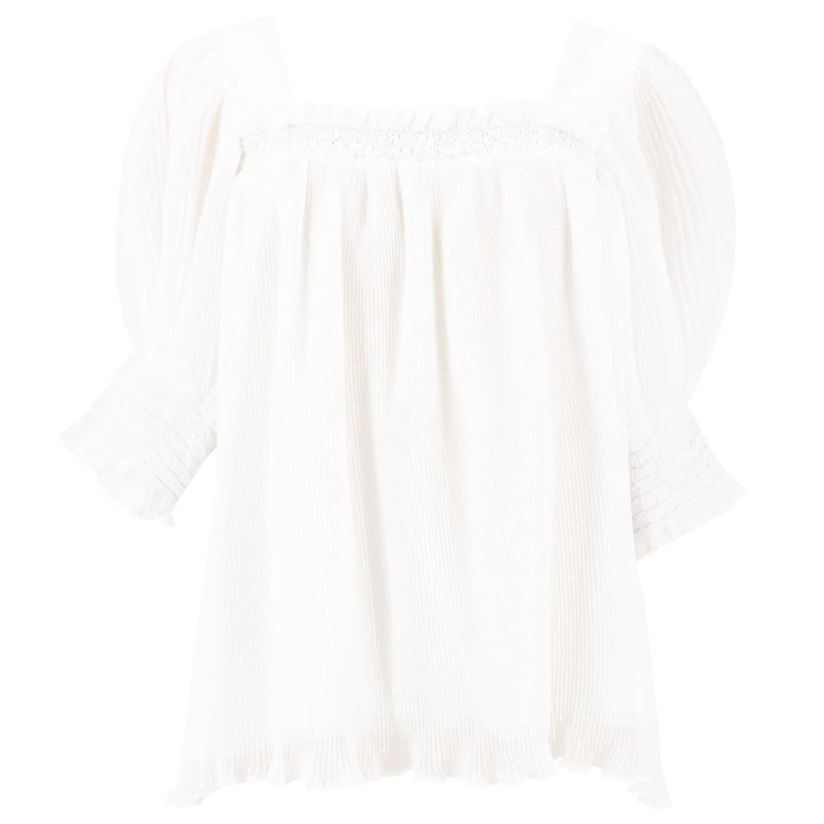 Women's Eloise Shirt - White Dot | Dondolo