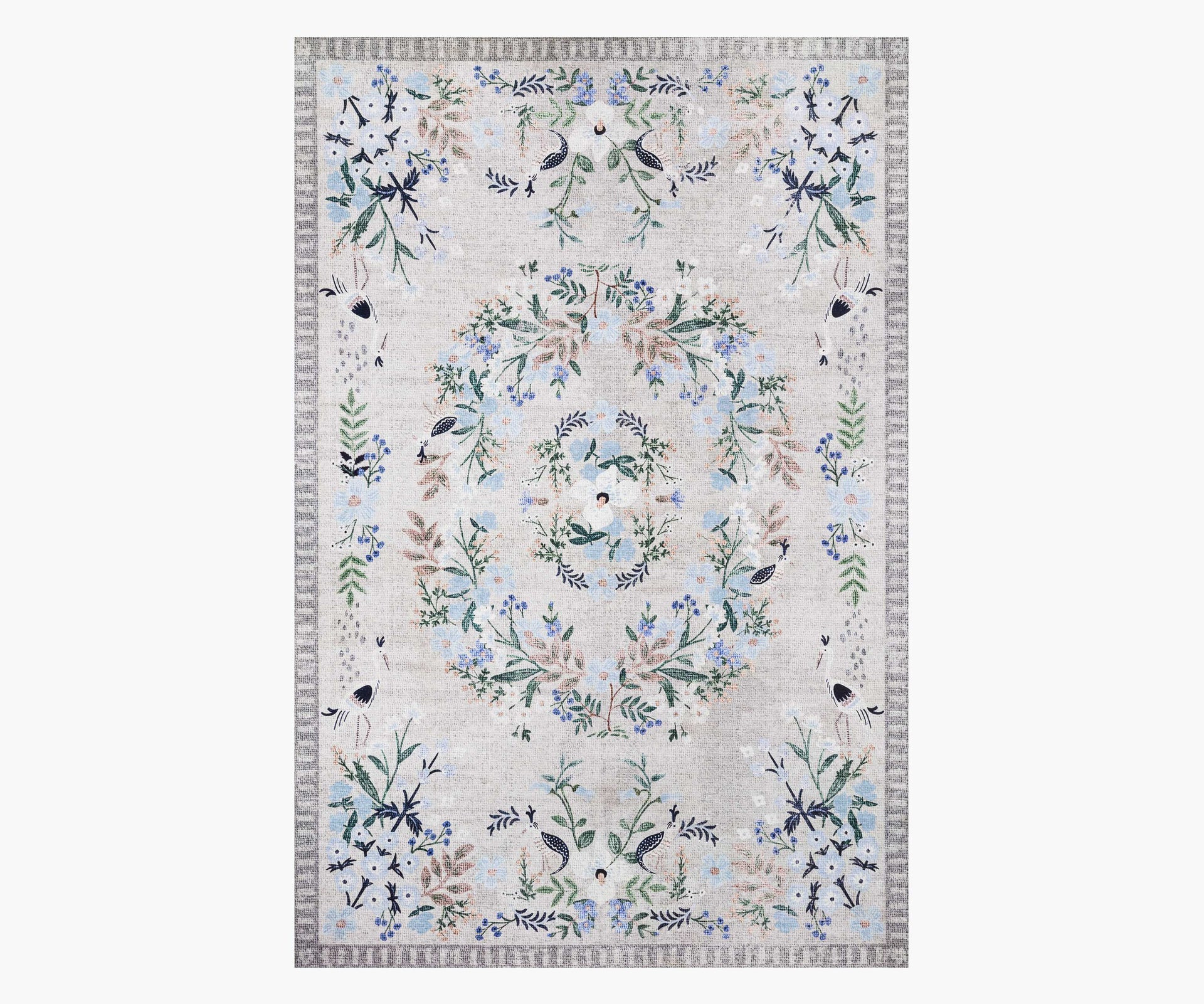 Palais Luxembourg Printed Rug - Stone | Rifle Paper Co.