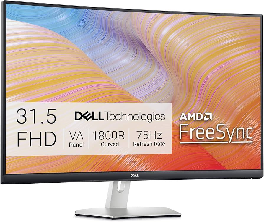 Dell S3222HN Curved Monitor - 31.5-inch FHD (1920x1080) 75Hz 4Ms 1800R Curved Display, HDMI Conne... | Amazon (US)