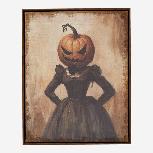 Pumpkin Lady Wall Art 51x40cm | TK Maxx