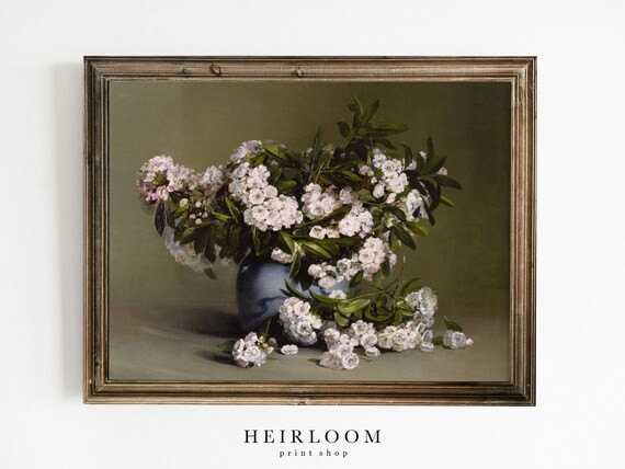 Vintage Flower Painting  Still Life Painting  Downloadable | Etsy | Etsy (US)