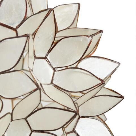 White Capiz Lotus Pendant Shade | World Market