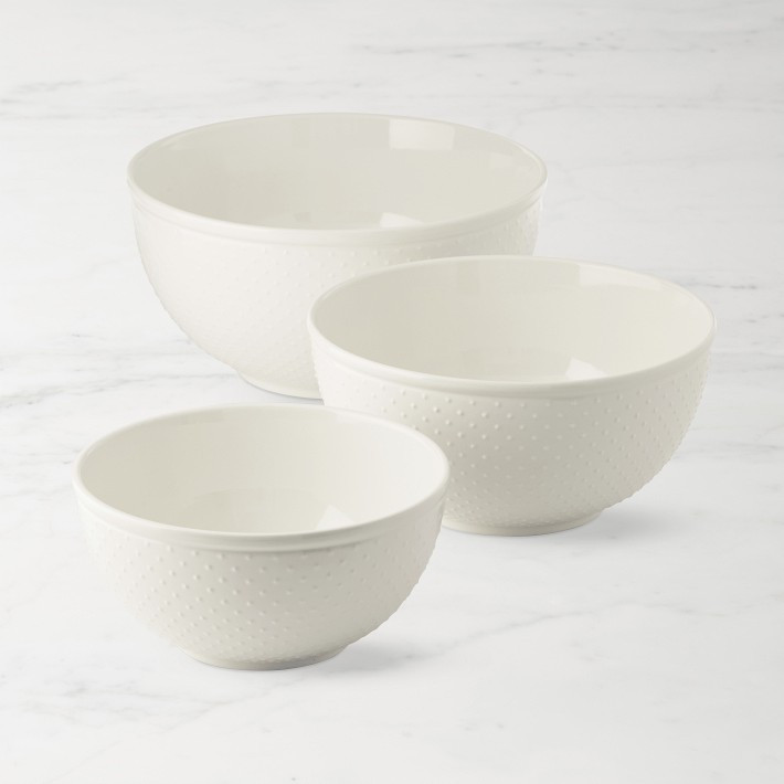 Swiss Dot Ceramic Bowls, Set of 3 | Williams-Sonoma