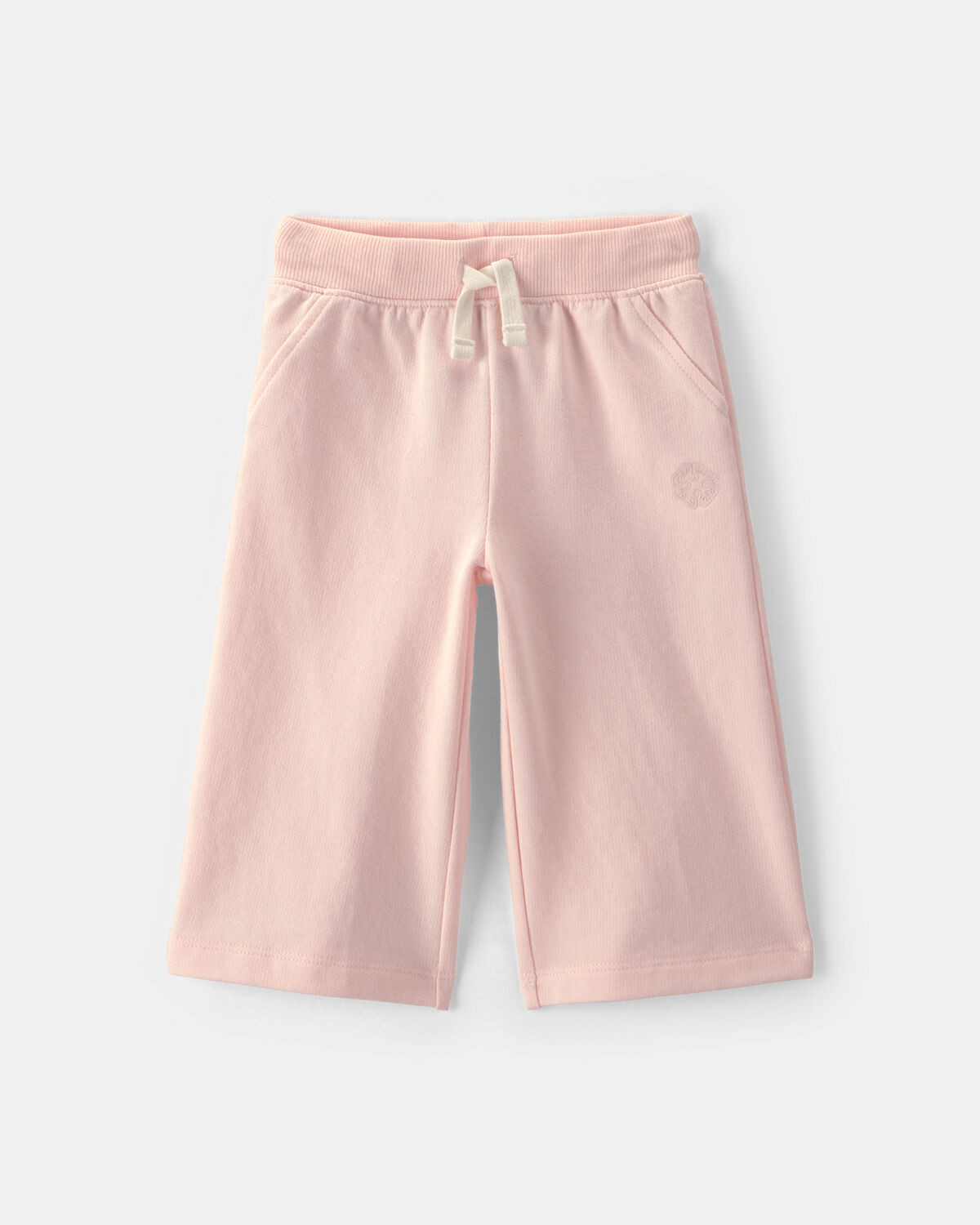 Baby Girl French Terry Drawstring Pants - Pink | Carter's Inc