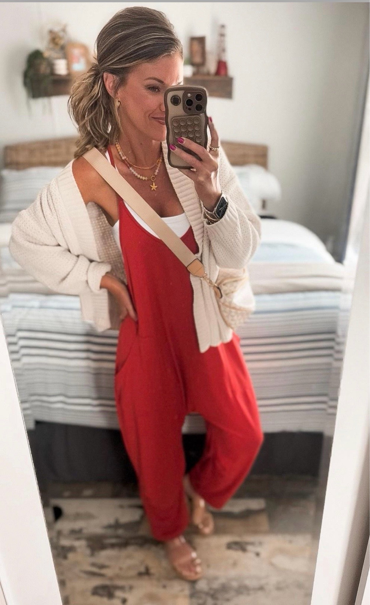 Casual early Fall outfit idea. 
Jumpsuit/ medium (could have done small, runs oversized) 
Cardigan/ medium 

#LTKSeasonal #LTKStyleTip
