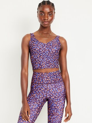 Light Support PowerSoft Longline Sports Bra | Old Navy (US)