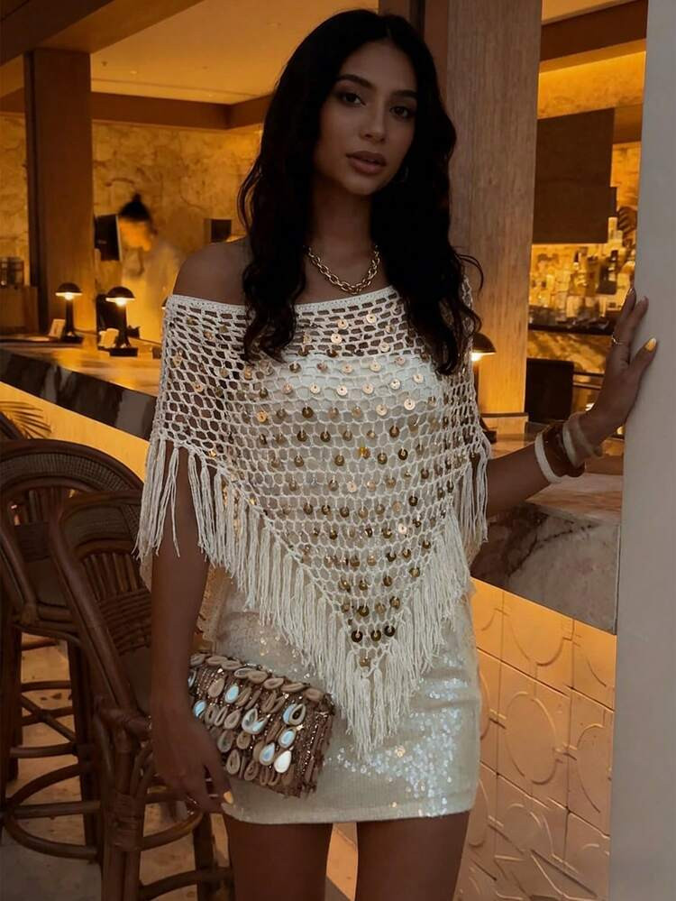 Knitted cover up  | SHEIN