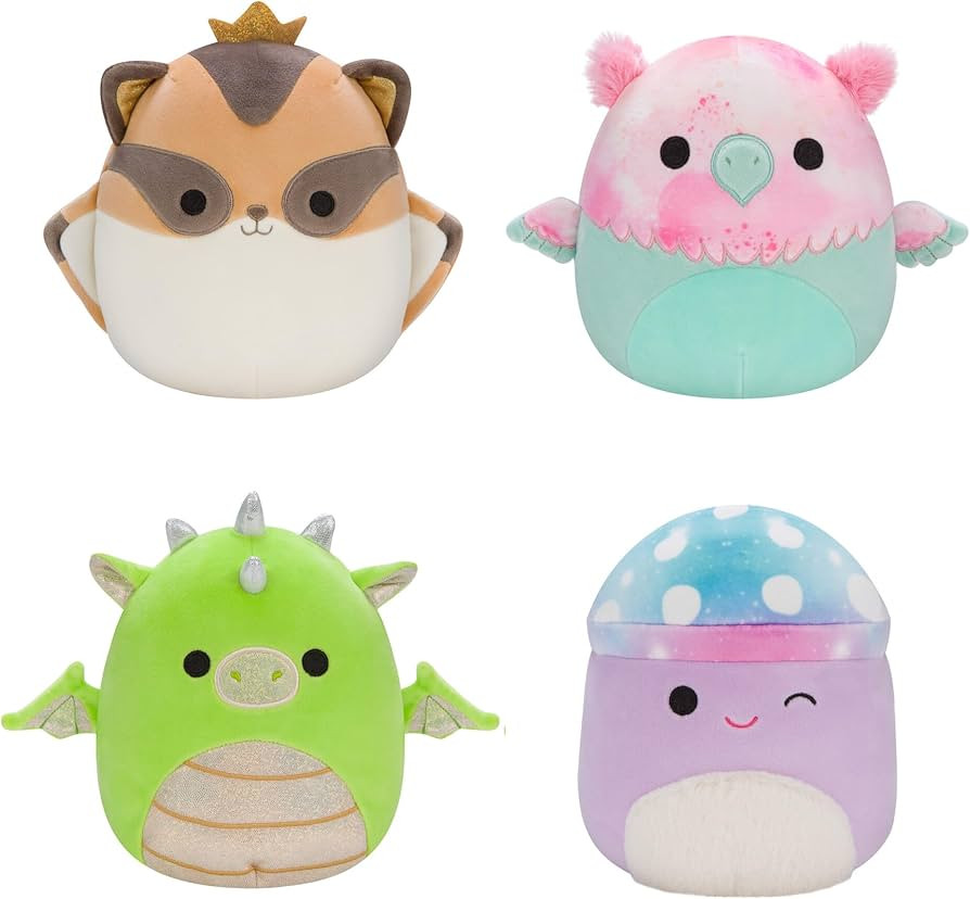 Squishmallows Original 7-Inch Fantasy Box Set – EYK Lime Green Dragon, Gala Teal and Pink Griff... | Amazon (US)