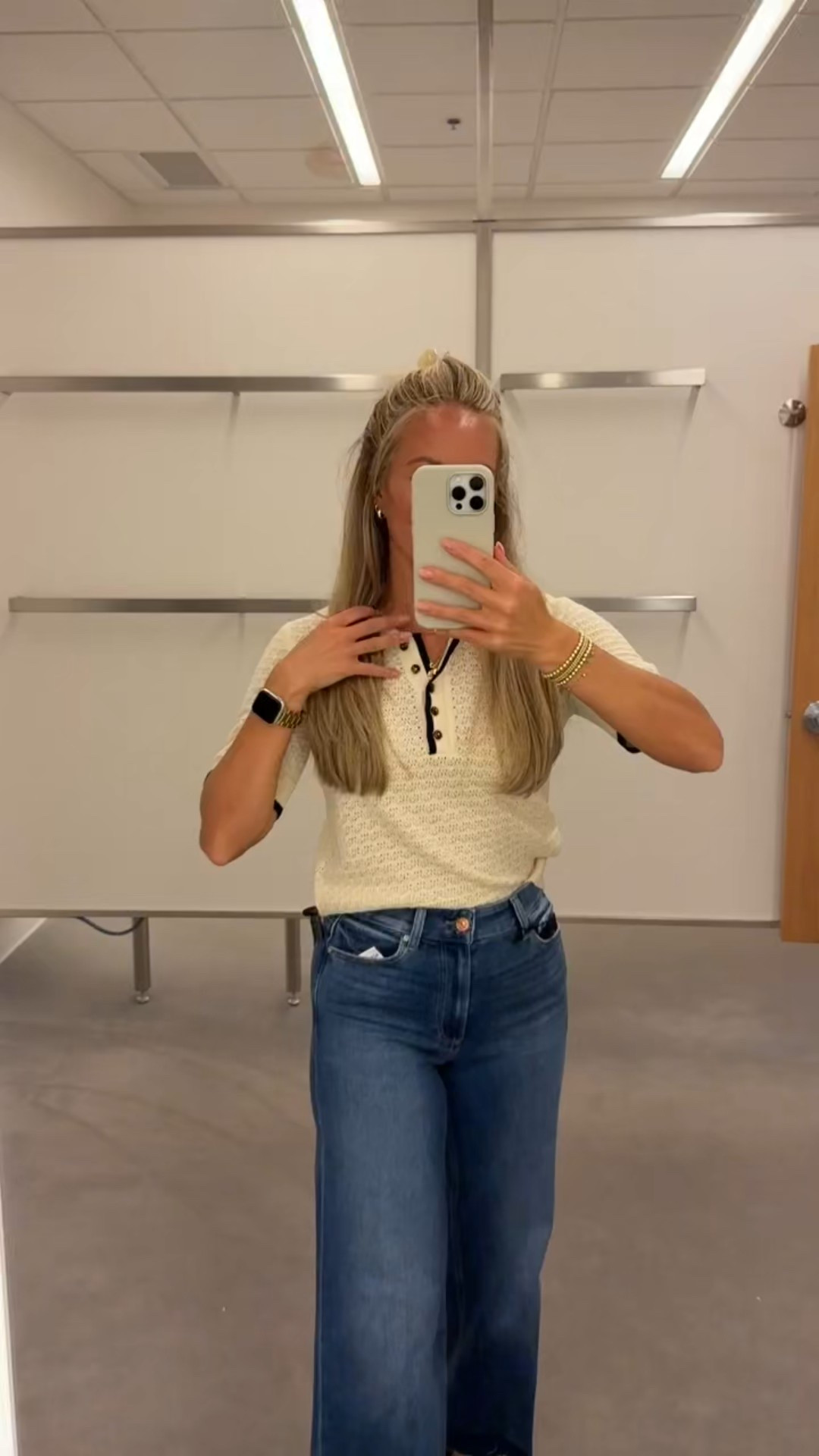 Nsale 💛 cutest polo! Style with black shorts now & denim for Fall! 

Fall outfit, fall style, Nordstrom sale, denim outfit, polo outfit, white top, summer slide, summer flat, casual workwear, teacher outfit, back to school

#LTKWorkwear #LTKSaleAlert