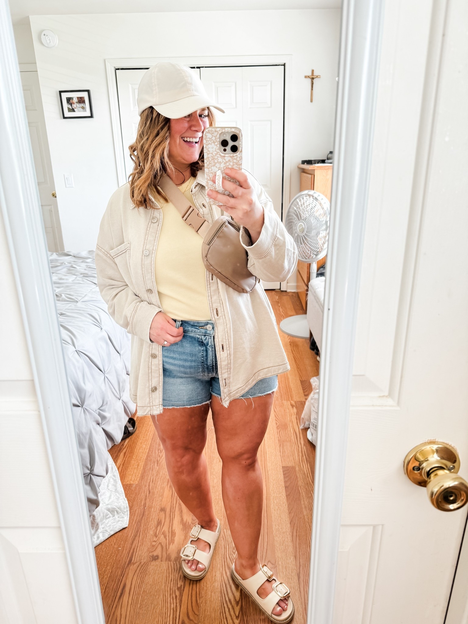 Wore this to a baseball game with my family.  It was a cool night so this lightweight shacket was perfect!  xL in tee, large in shacket, shorts are last year’s version and I always size up to a 16 in shorts!

#LTKSeasonal #LTKMidsize #LTKFindsUnder50