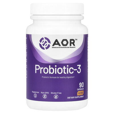 Advanced Orthomolecular Research AOR, Probiotic-3, 90 Capsules | iHerb