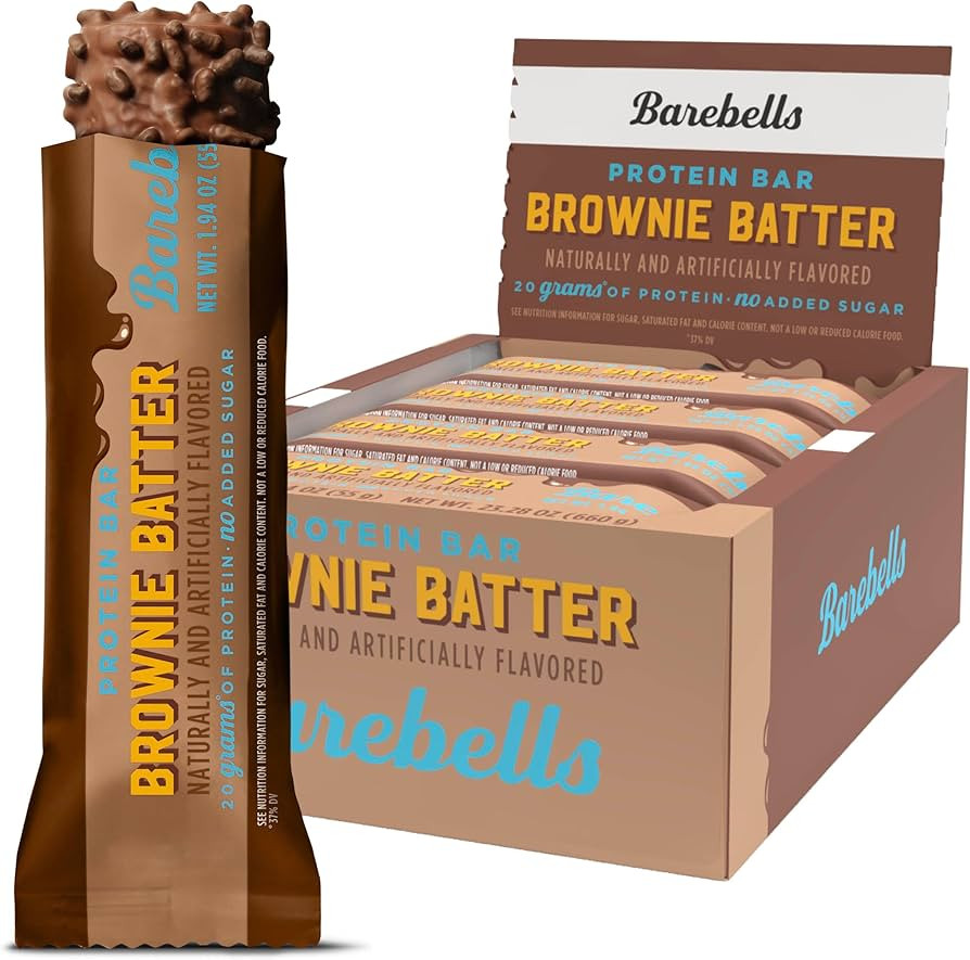 Barebells Protein Bar Brownie Batter – 55g High Protein Chocolate Bar – Low Sugar Brownie Fla... | Amazon (US)