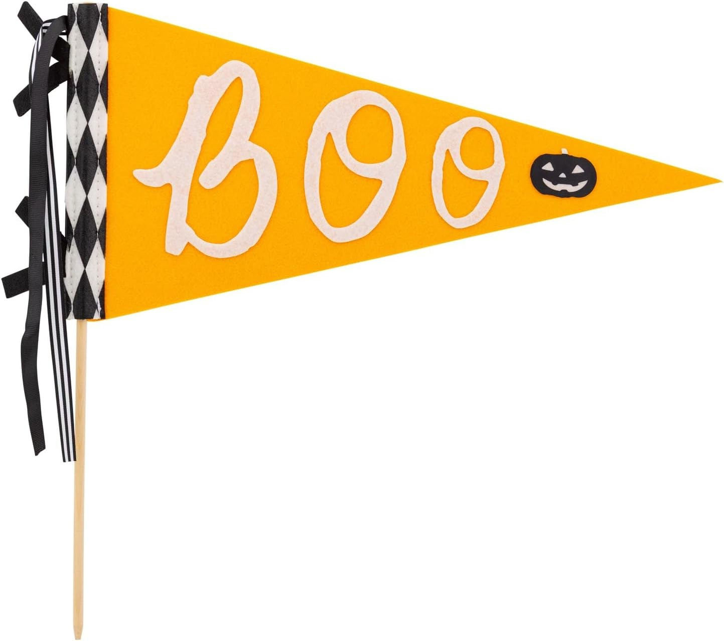 Boo Felt Pennant Halloween Banner – 14 Inch Hanging Felt Flag with Wooden Dowel – Cute Boo Sign for Halloween Party Decorations Wall Décor Trick or Treat Haunted House and Spooky Fall Celebrations | Amazon (US)