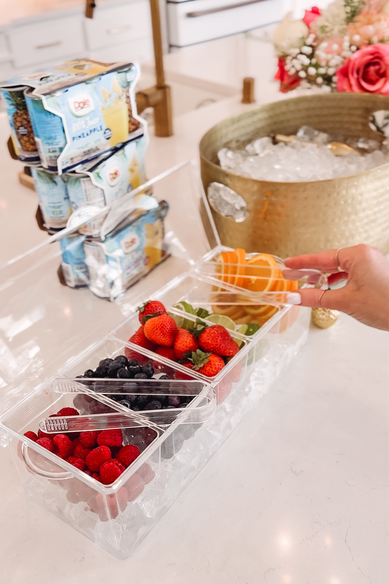 Love this little tray for hosting! Keeps fruits and toppings nice and cool for the entire party 🥰

#LTKParties