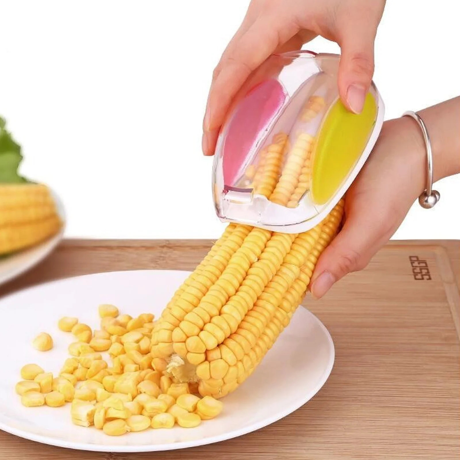 Washranp Corn Husker,Stainless Steel Hand Push Corn Cutter Quick Remove Corn Cob Sheller Separato... | Walmart (US)