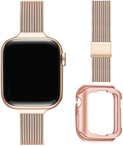 ZXCASD Slim Watch Band Compatible with Apple Watch Band 38mm 40mm 42mm 44mm for Women Girls, Stai... | Amazon (US)