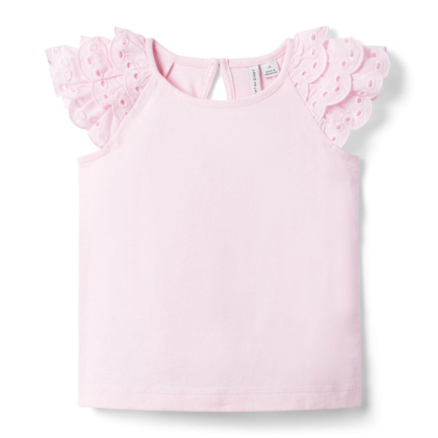 Eyelet Sleeve Jersey Top | Janie and Jack