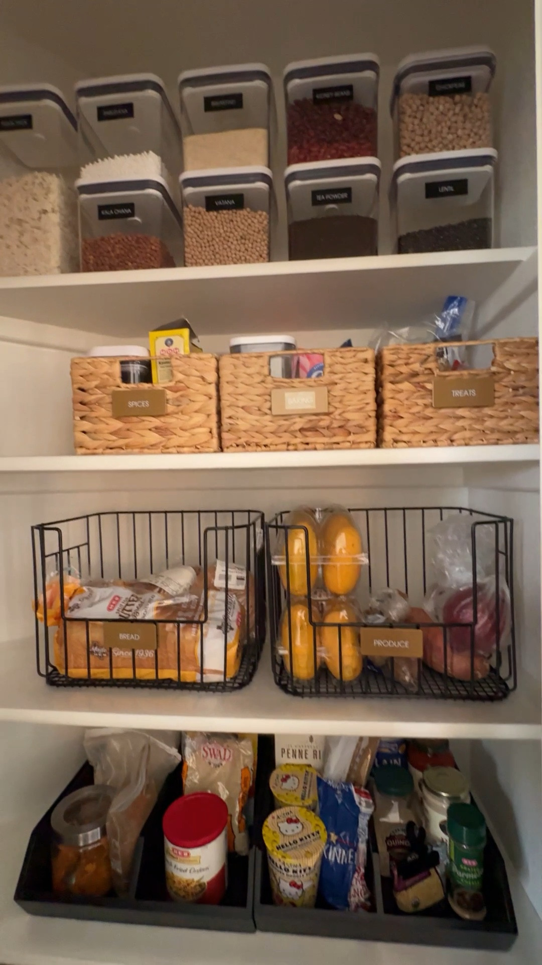 A thoughtfully designed pantry can feel elevated and high-end, even with builder-grade shelving. This space combines an intentional layout, cohesive storage solutions, and refined details like clear containers, labeled bins, woven baskets, and turntables to create a look that is both beautiful and highly functional. Every zone is designed for flow, visibility, and long-term organization, making everyday routines feel effortless. All products used in this pantry are linked.

#LTKHome #LTKfoodie #LTKmomlife