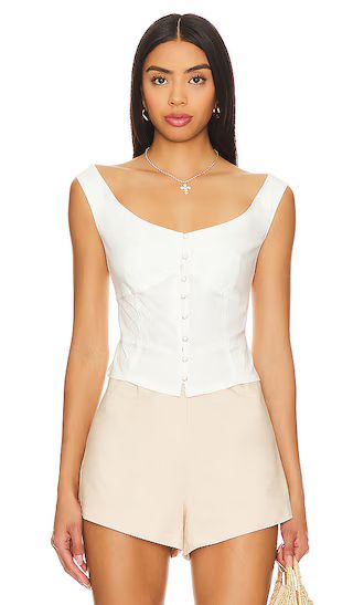 Sally Solid Corset Top In Bright White | Revolve Clothing (Global)