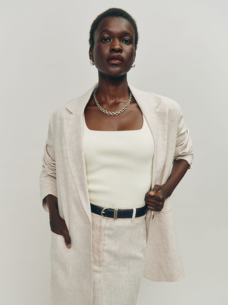 The Classic Relaxed Linen Blazer | Reformation (Global)