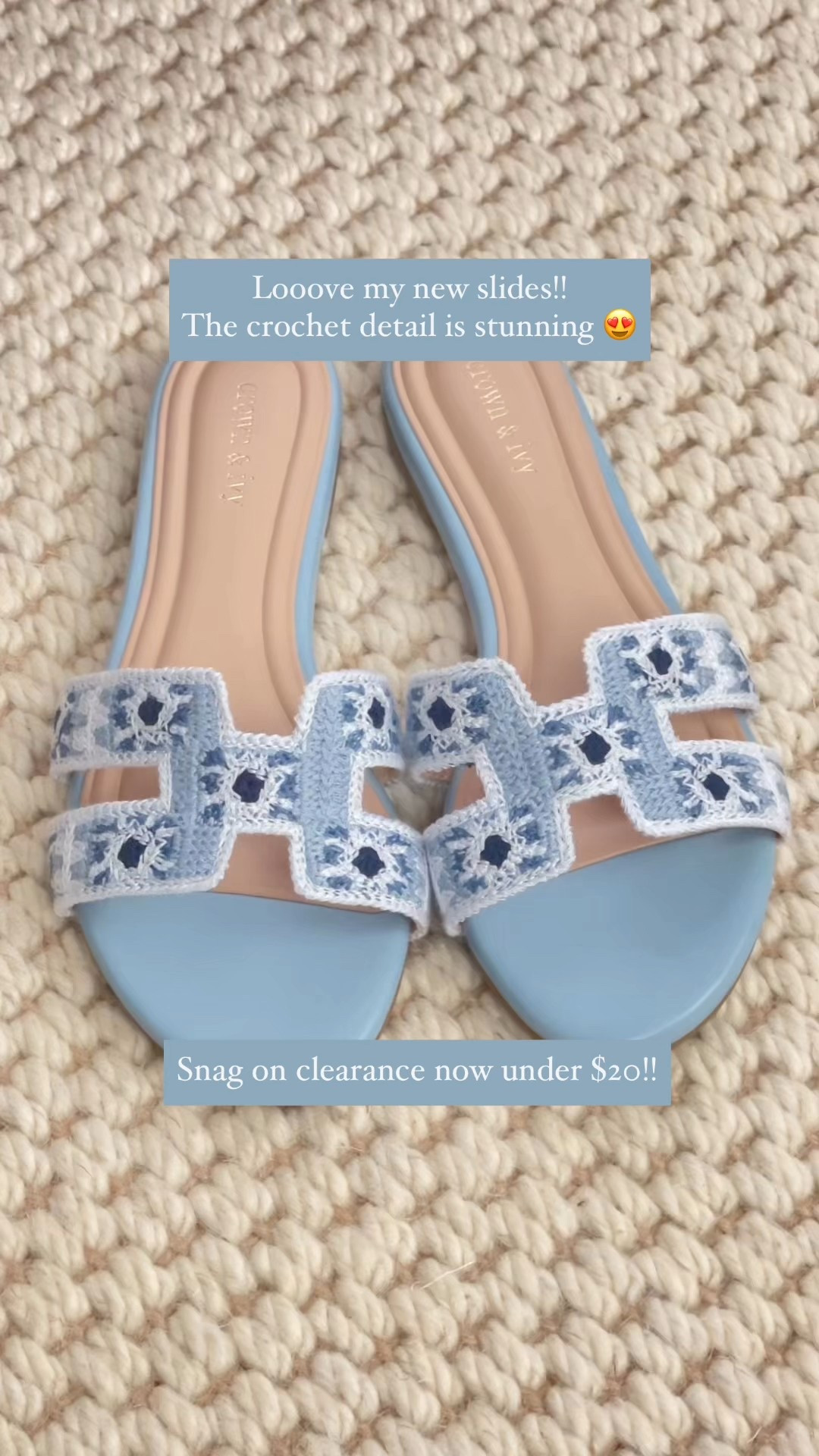 How gorgeous are my new under $20 blue & white sandals!!! 😍 I’m in LOVE with them!! Beautiful crochet detail and very comfortable!! Snag on major sale right now!!